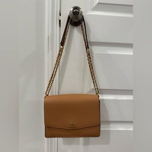 Tory Burch Tan Leather Chain Shoulder Bag